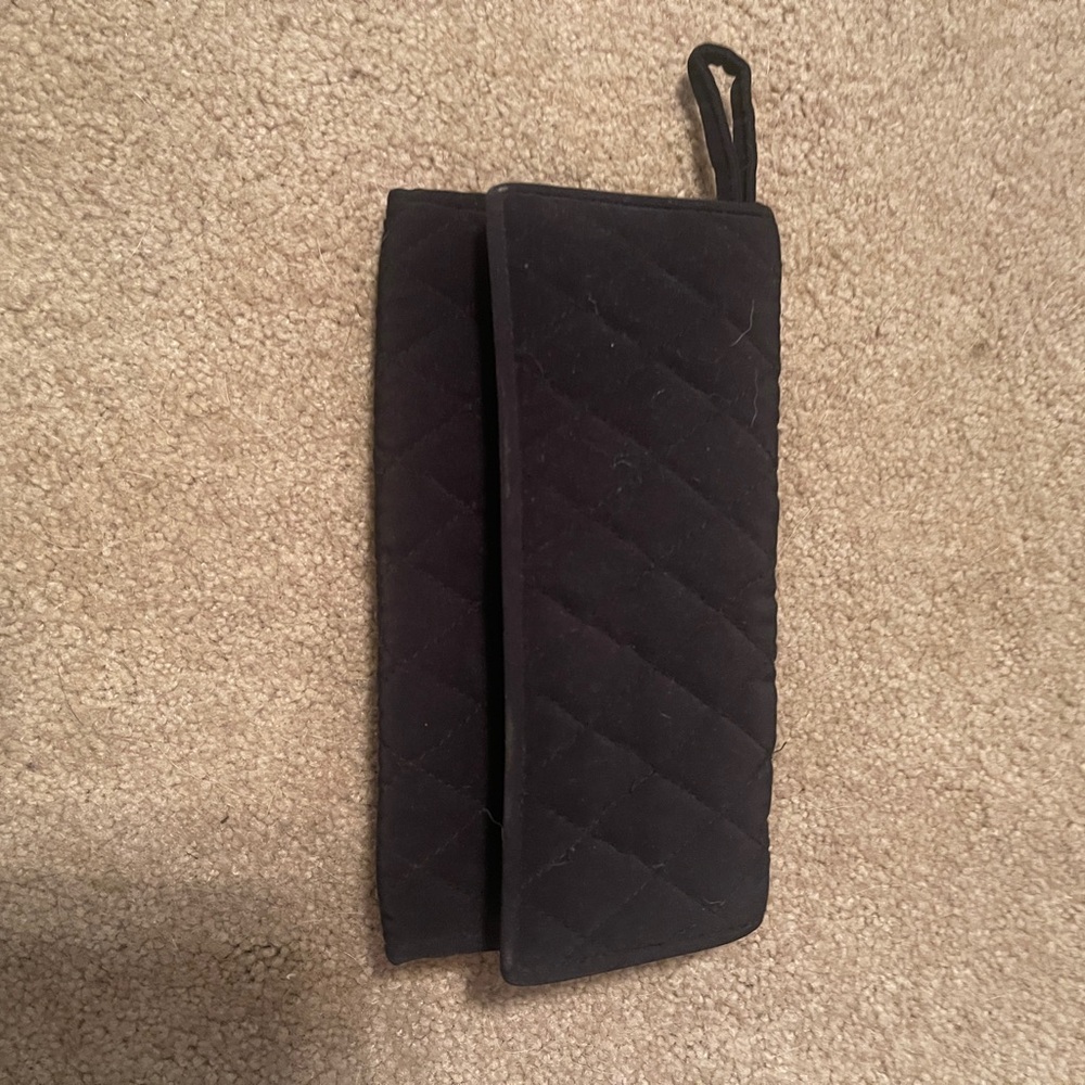 Vera Bradley Black Quilted Wristlet